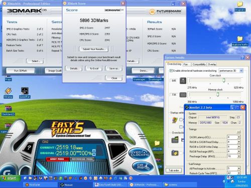 1157272674 25 FT18874 Core 2 3dmark 06 5896 